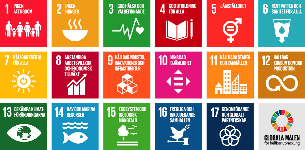 Illustration över Agenda 2030 målen